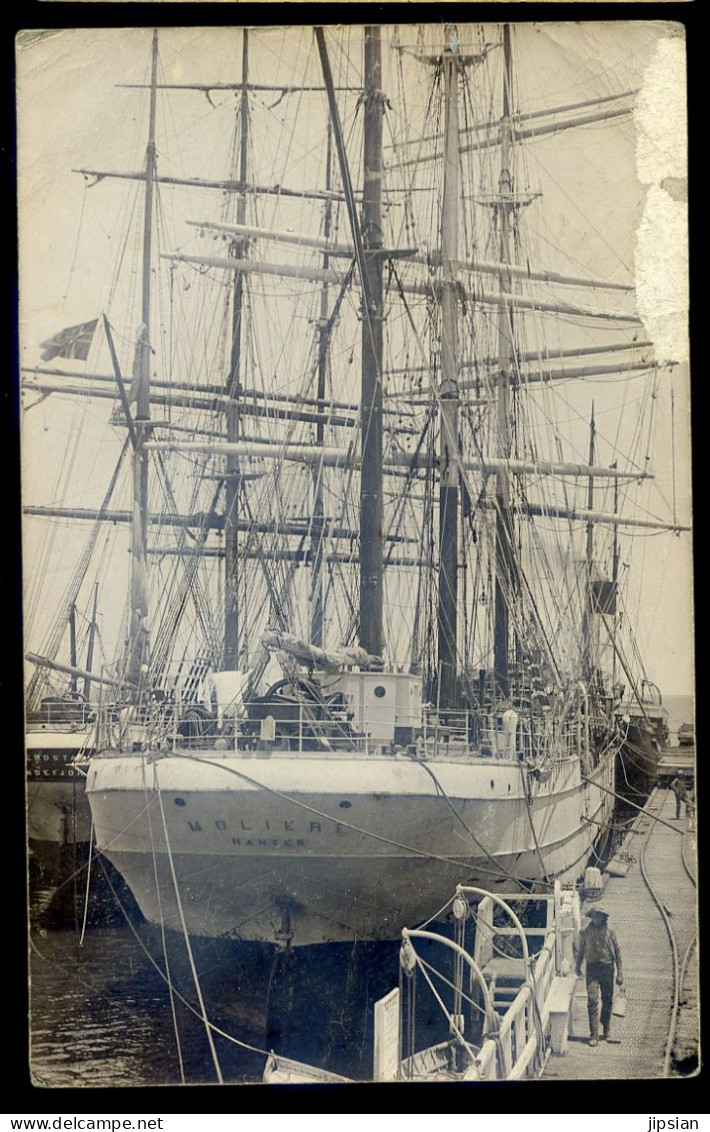 Cpa Carte Photo Voilier Molière De Nantes En Australie à Port Germein    STEP230 - Otros & Sin Clasificación