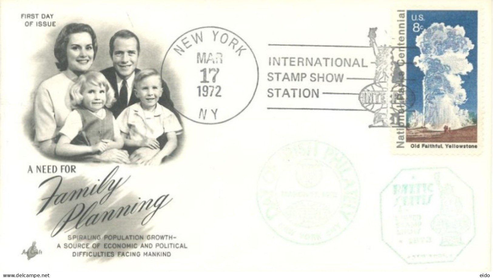 U.S.A.. -1972 - FDC STAMP OF A NEED FOR FAMILY PLANNING. - Brieven En Documenten
