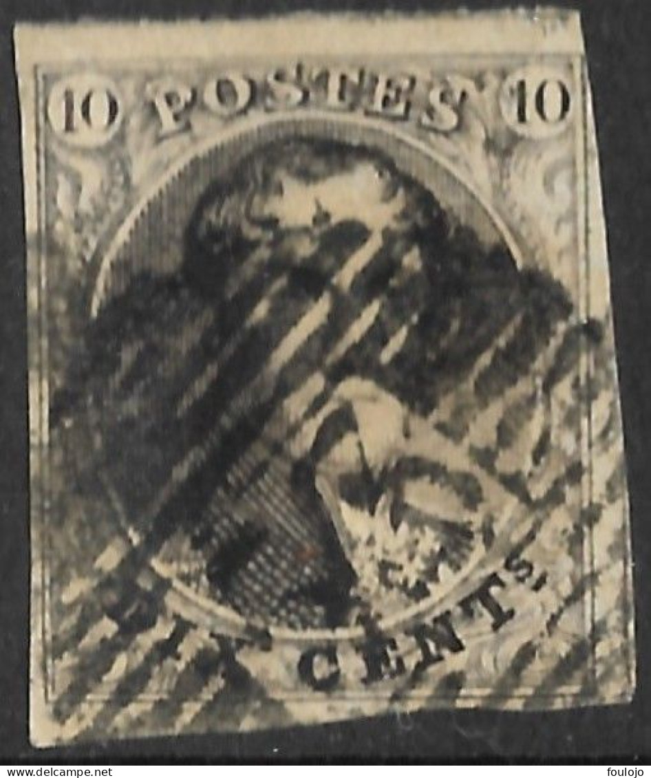 N° 3 Filigrane Encadré Oblitération 17 Barres 53 De Hal (Lot 2) - 1849-1850 Medallions (3/5)