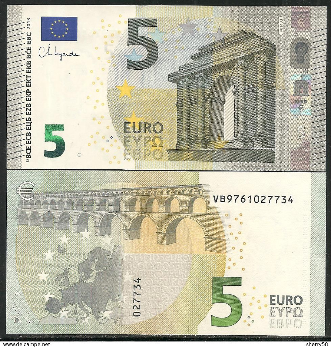 2013-BILLETE DE 5 EUROS- LAGARDE -SIN CIRCULAR-V014D3 - 5 Euro