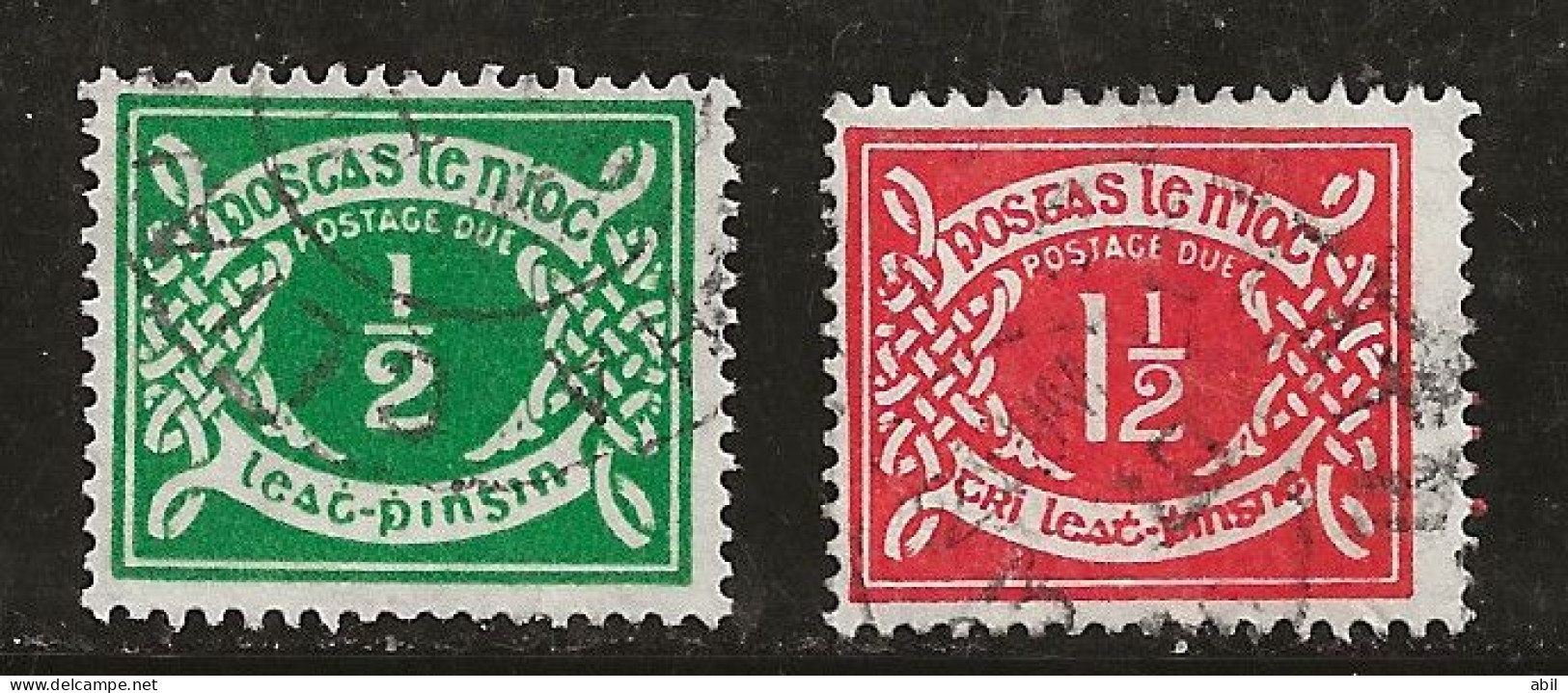 Irlande 1940-1953 N° Y&T : TT 5 Et 7 (fil. E) Obl. - Strafport