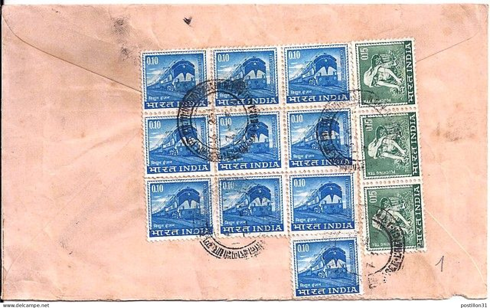 INDE N° 192x10/193x3 S/L.DE CALCUTTA/7.5.71 POUR LA FRANCE - Covers & Documents