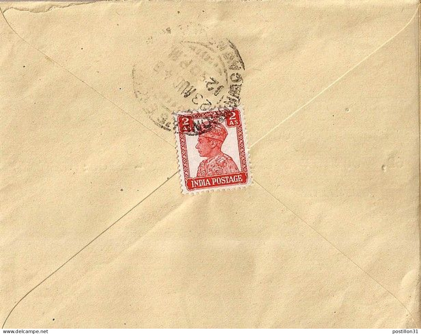 INDE ANGLAISE N° 167 S/EP.DE MADRAS/23.8.48 POUR LA FRANCE - 1936-47 King George VI