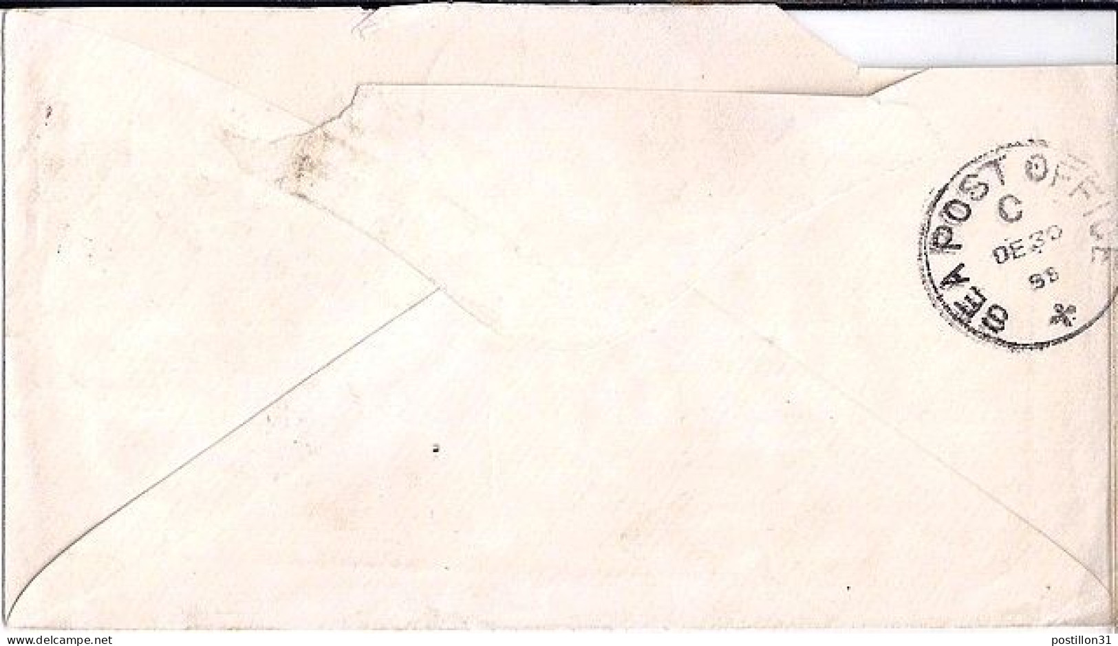 INDE ANGLAISE N° 33 X 5 S/L.DE CALCUTTA/28.12.1899 POUR LA FRANCE /TàD SEA POST OFFICE Verso - 1882-1901 Imperium