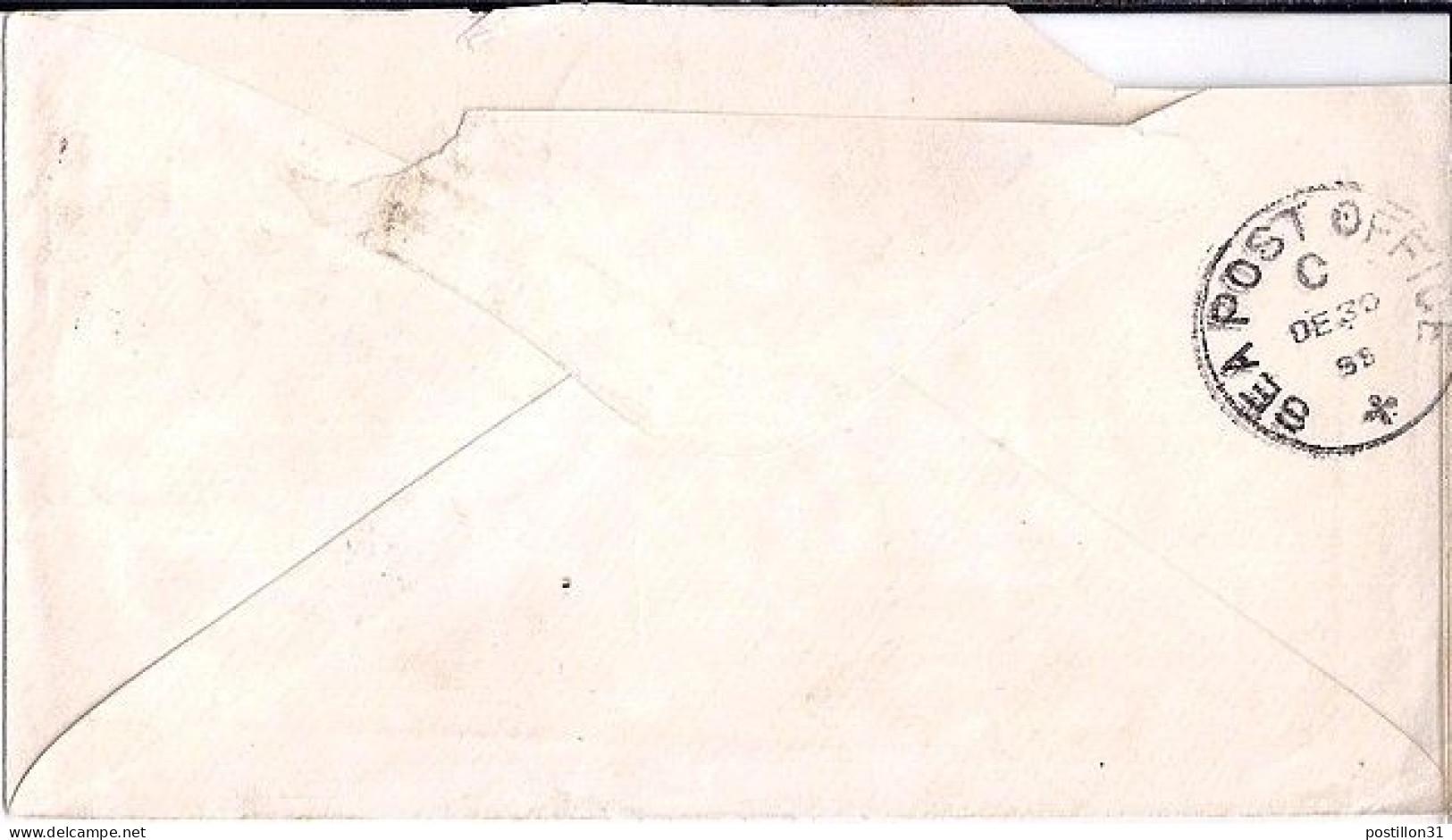 INDE ANGLAISE N° 33 X 5 S/L.DE CALCUTTA/28.12.1899 POUR LA FRANCE /TàD SEA POST OFFICE Verso - 1882-1901 Impero