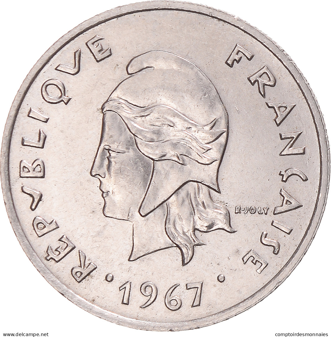 Monnaie, Polynésie Française, 10 Francs, 1967 - Polynésie Française