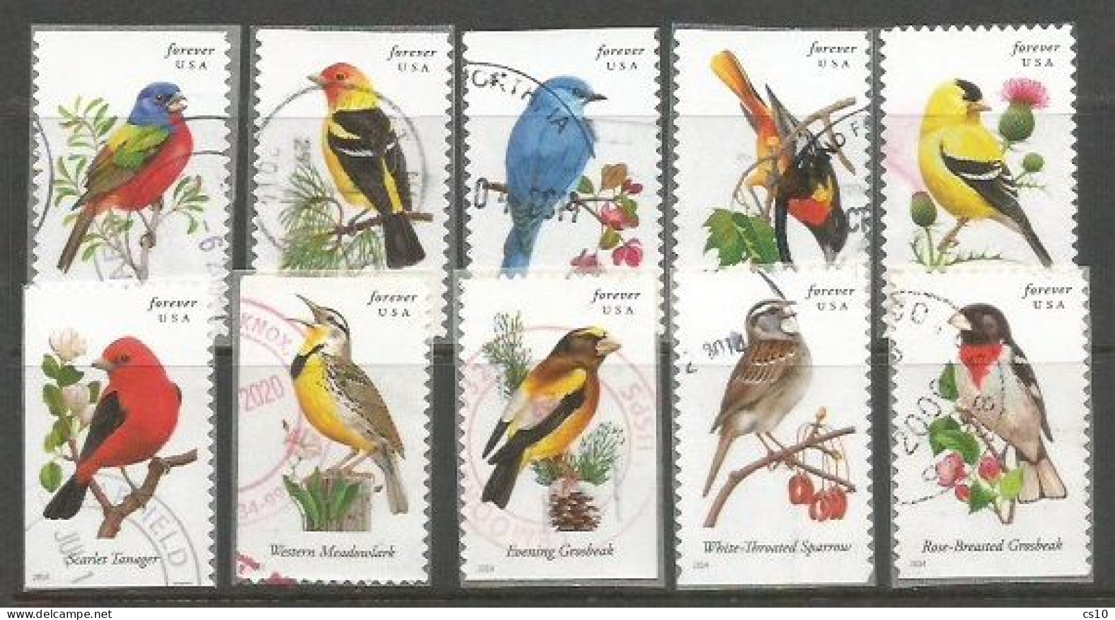 USA 2014 Songbirds - Uccelli Canterini Sc.4882/91 Cpl 10v Set VFU - Años Completos