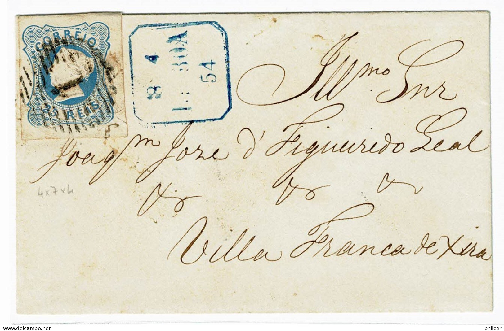 Portugal, 1854, # 2, Para Vila Franca De Xira - Brieven En Documenten