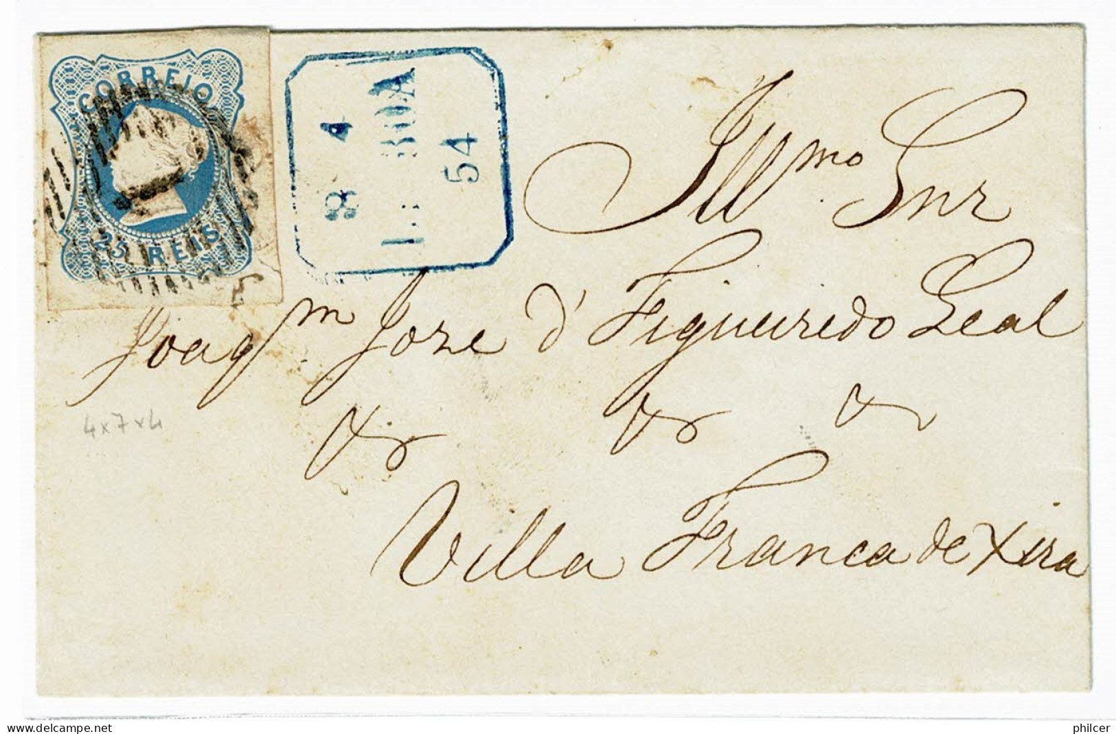 Portugal, 1854, # 2, Para Vila Franca De Xira - Lettres & Documents