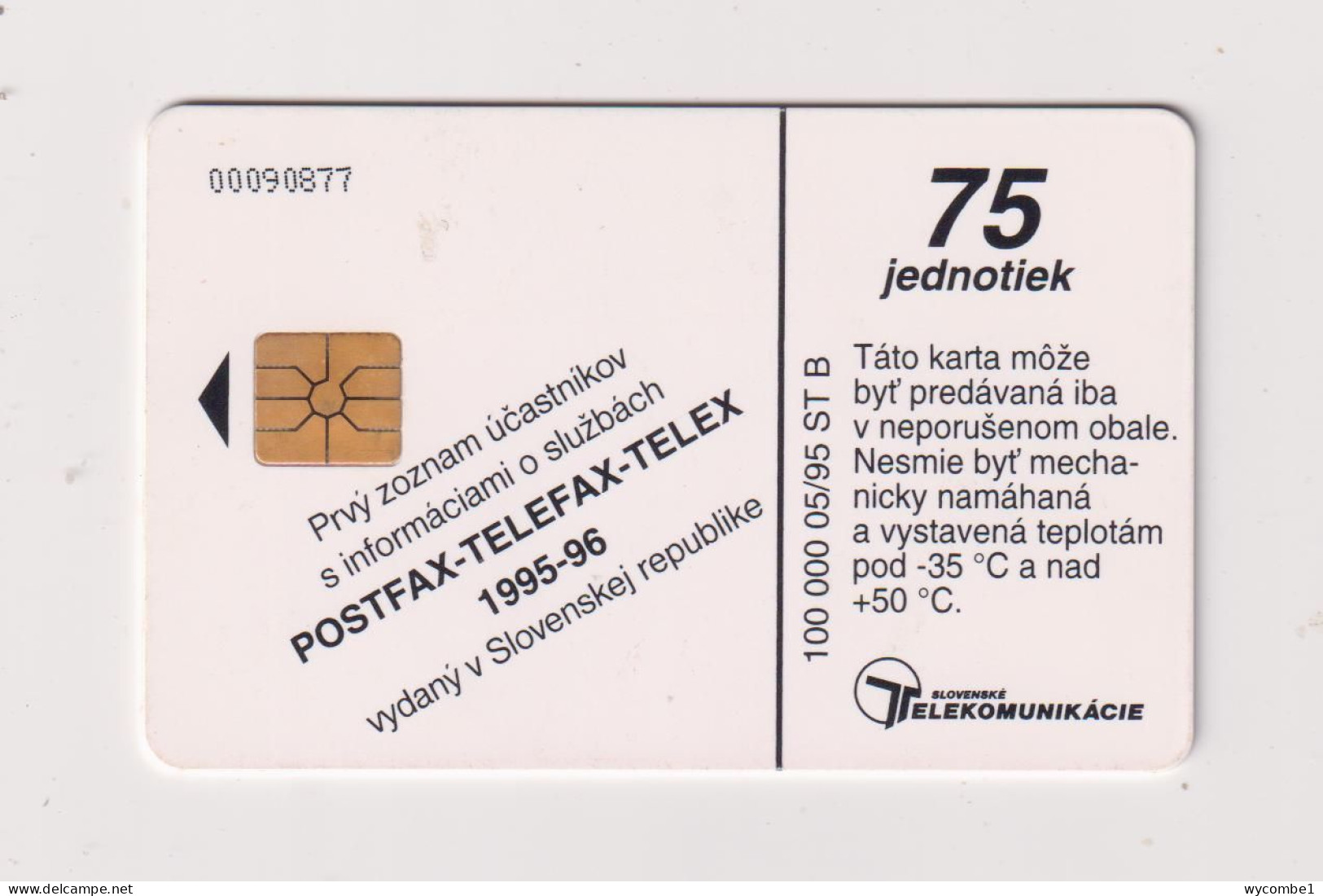 SLOVAKIA  - Postfax Chip Phonecard - Slovakia