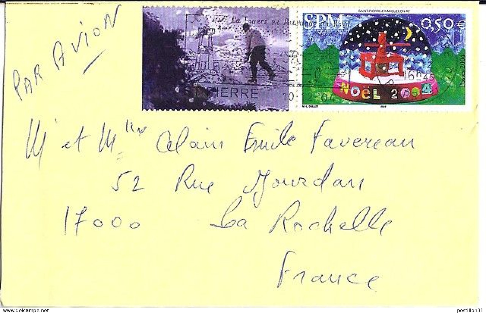 SPM N° 828 S/L.DE ST PIERRE/2004  POUR LA FRANCE  - Briefe U. Dokumente