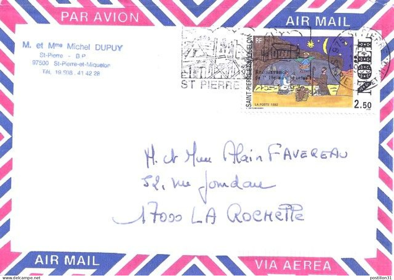 SPM N° 571 S/L.DE ST PIERRE/1993  POUR LA FRANCE  - Cartas & Documentos