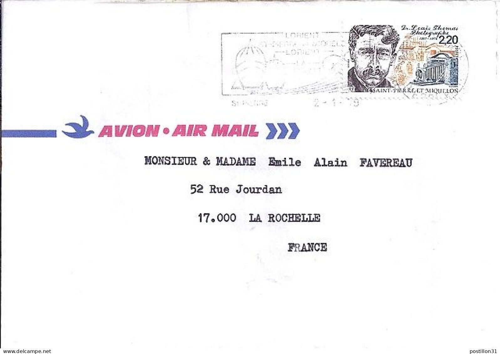SPM N° 488 S/L.DE ST PIERRE/1988-89  POUR LA FRANCE  - Covers & Documents