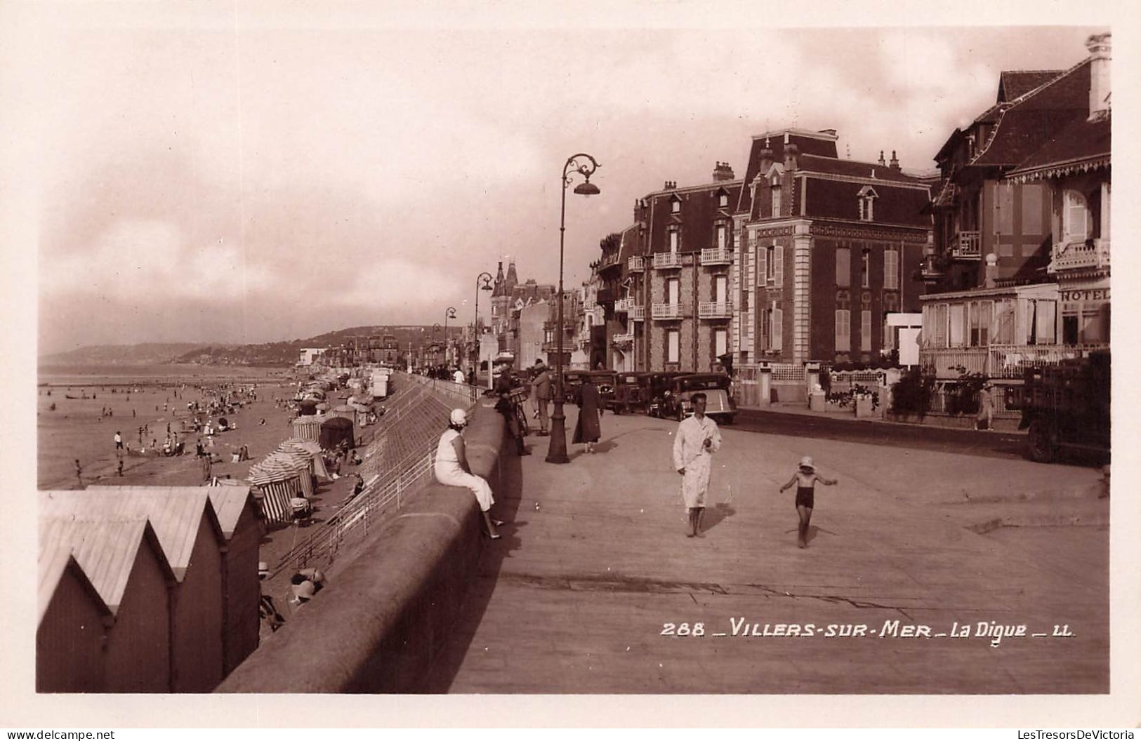 FRANCE - Villers Sur Mer - Vue D'ensemble De La Digue - L L - Animé - Carte Postale Ancienne - Villers Sur Mer