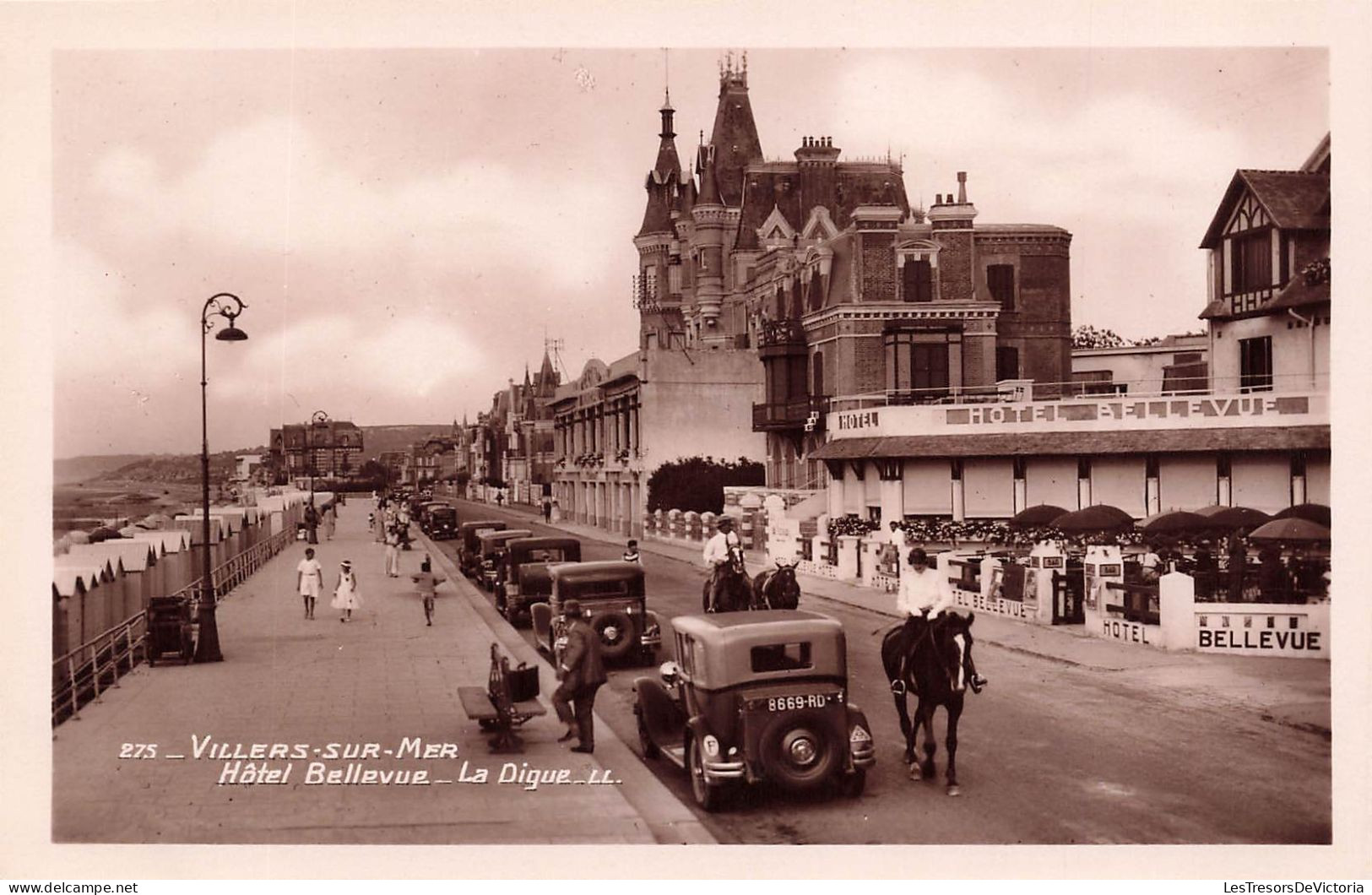 FRANCE - Villers Sur Mer - Vue Générale De L'hôtel Bellevue - La Digue - L L - Animé - Carte Postale Ancienne - Villers Sur Mer