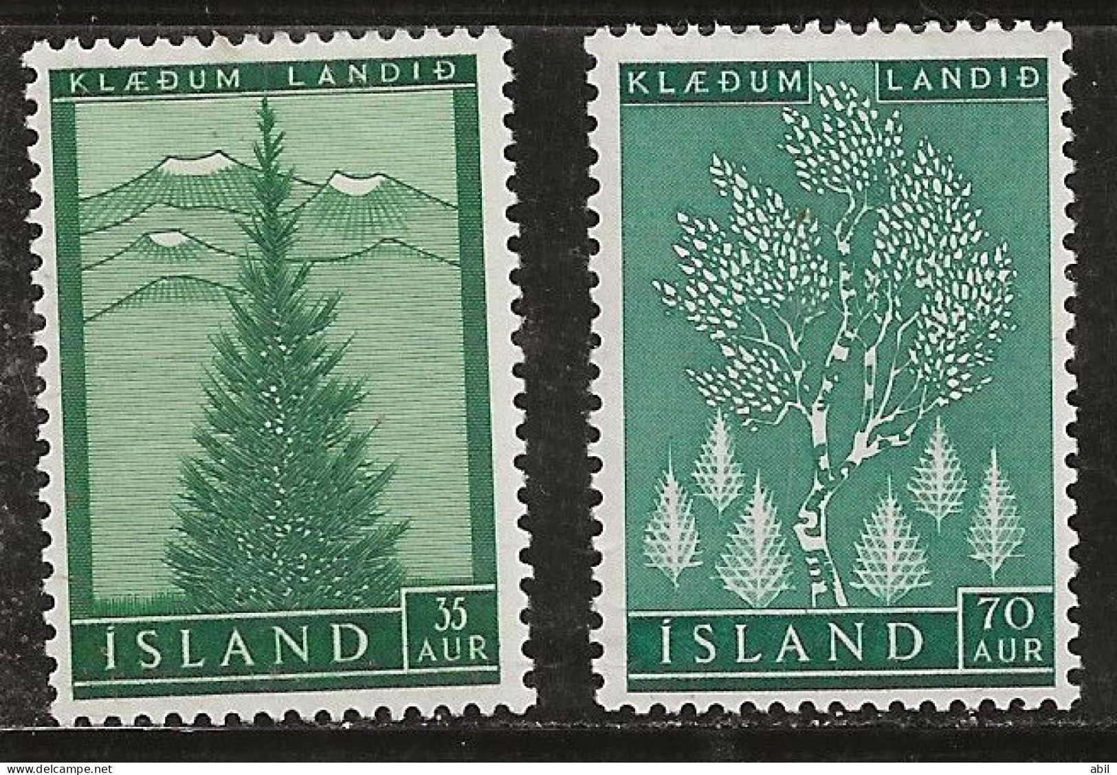 Islande 1957 N° Y&T : 278 Et 279 * - Ongebruikt