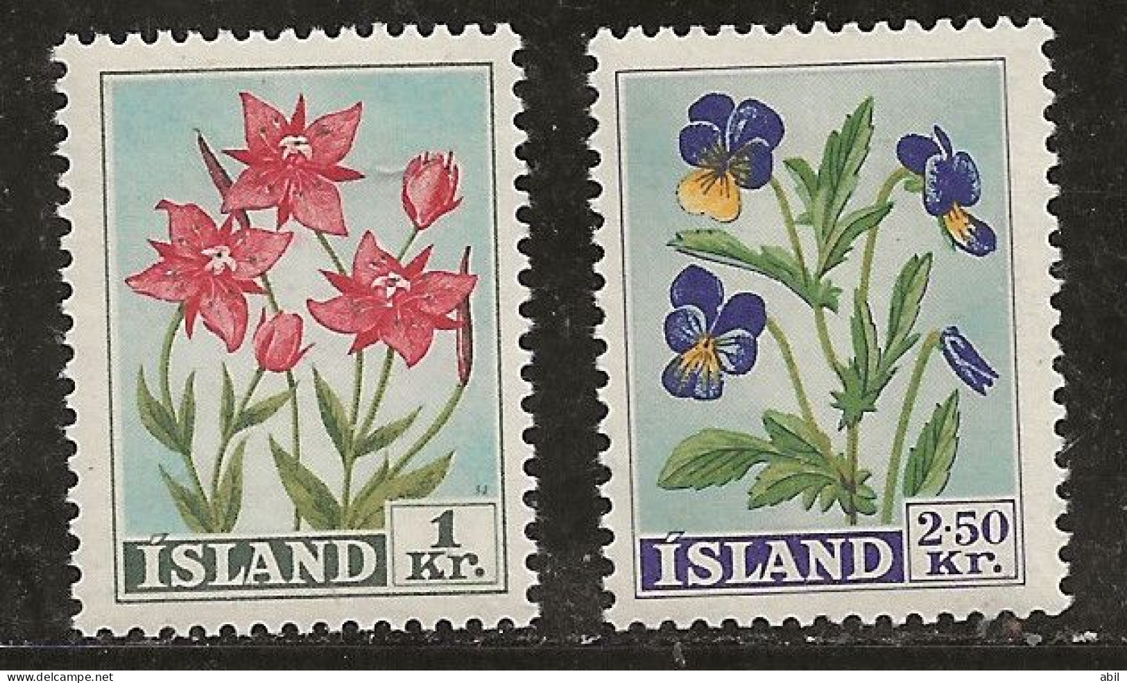 Islande 1958 N° Y&T : 281 Et 282 * - Neufs