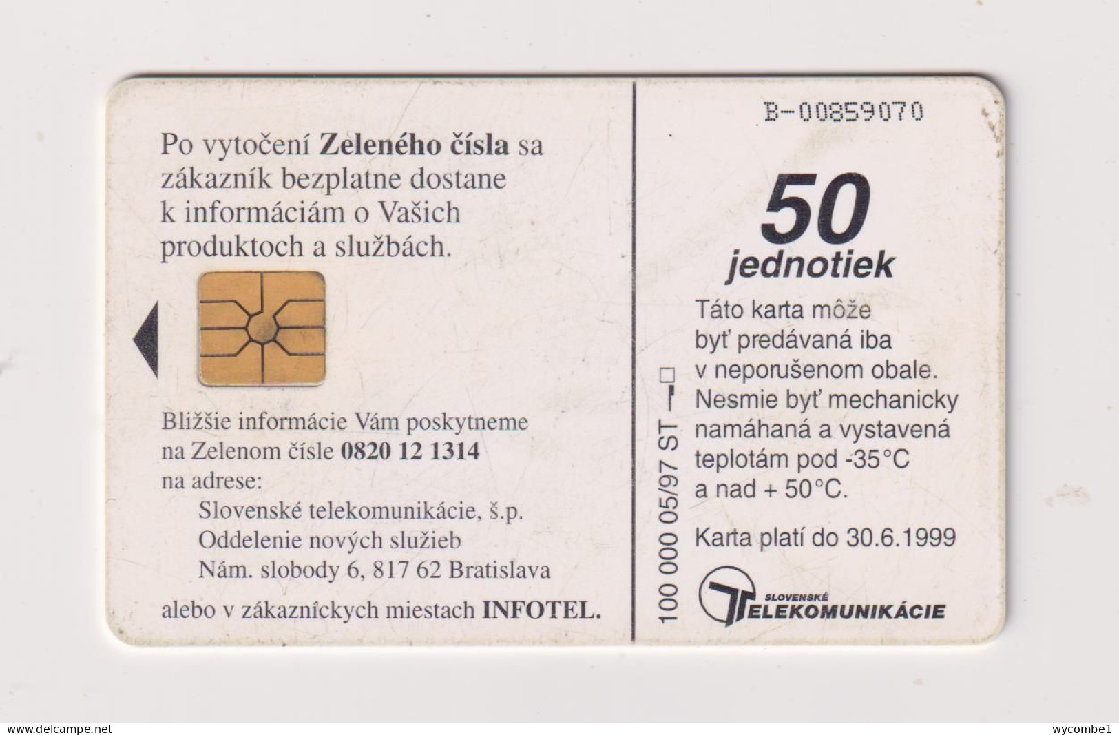 SLOVAKIA  - Zelene Cislo Chip Phonecard - Slovakia