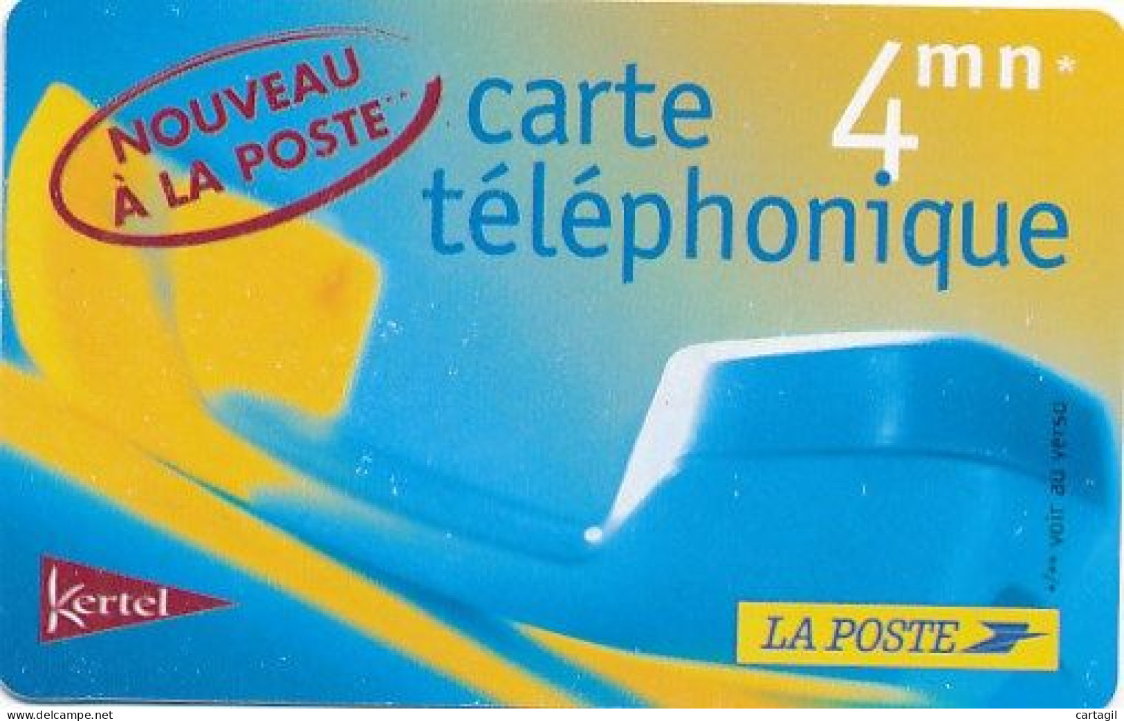 Carte Téléphonique Kertel La Poste   (motif, état Etc  Voir Scans)+port - Ohne Zuordnung