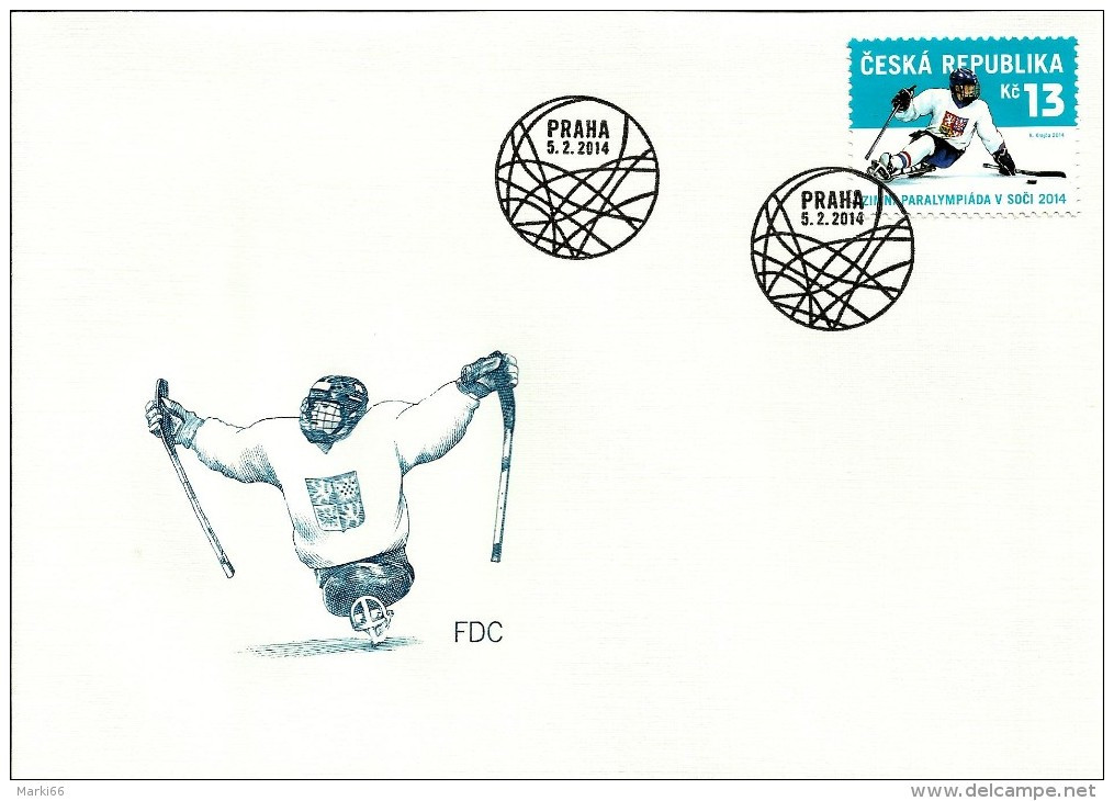 Czech Republic - 2014 - Winter Paralympic Games In Sochi - FDC (first Day Cover) - FDC