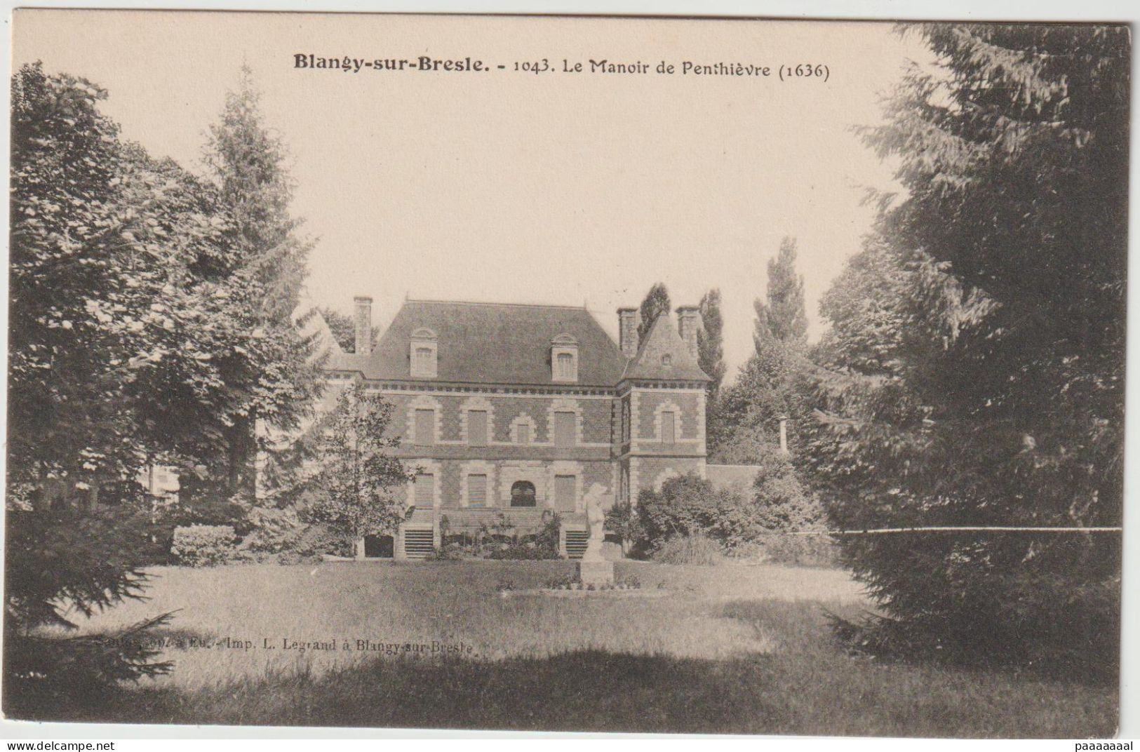 BLANGY SUR BRESLE  LE MANOIR DE PENTHIEVRE - Blangy-sur-Bresle