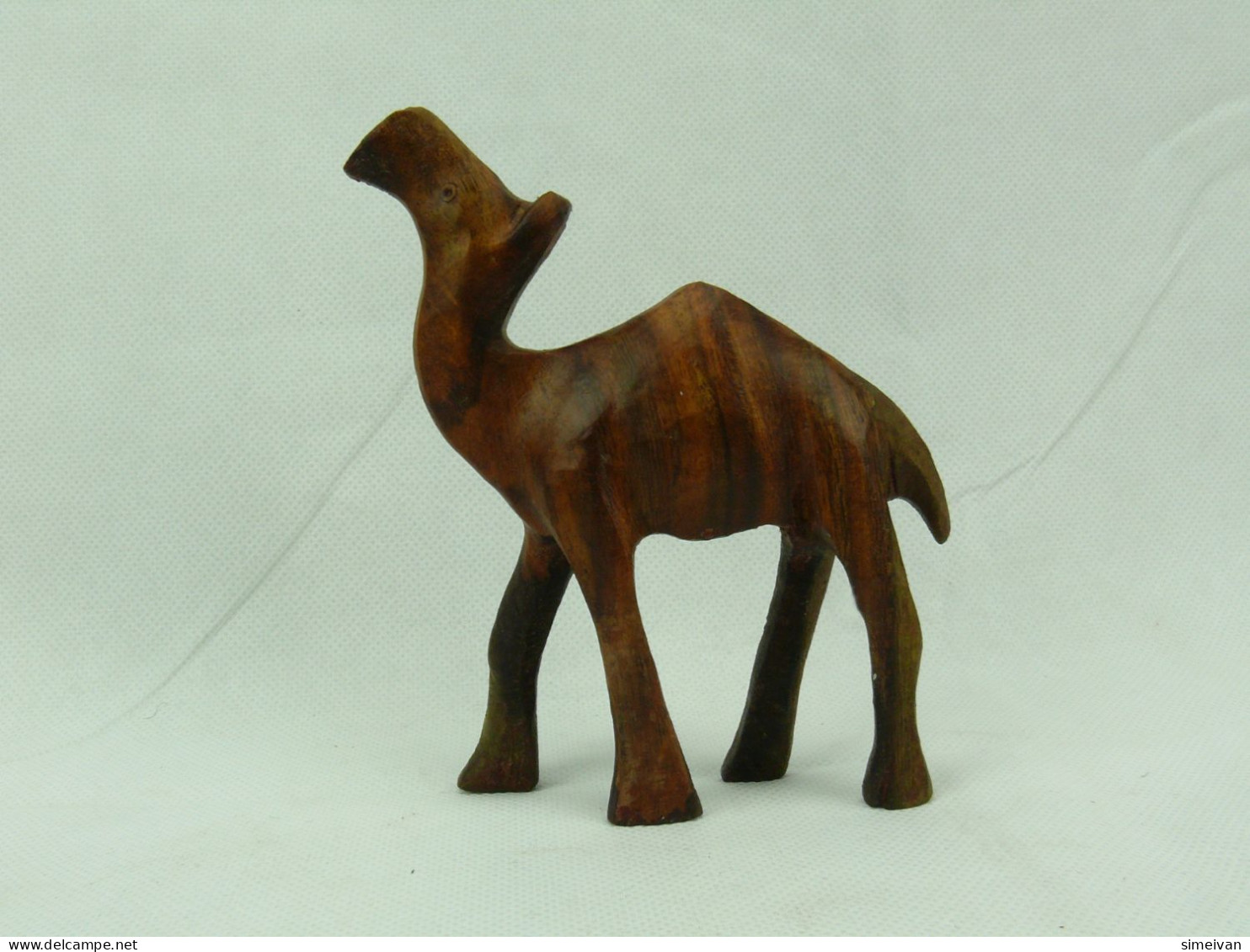 Vintage Hand-Carved Wooden CAMEL Figurine #2280 - Wood