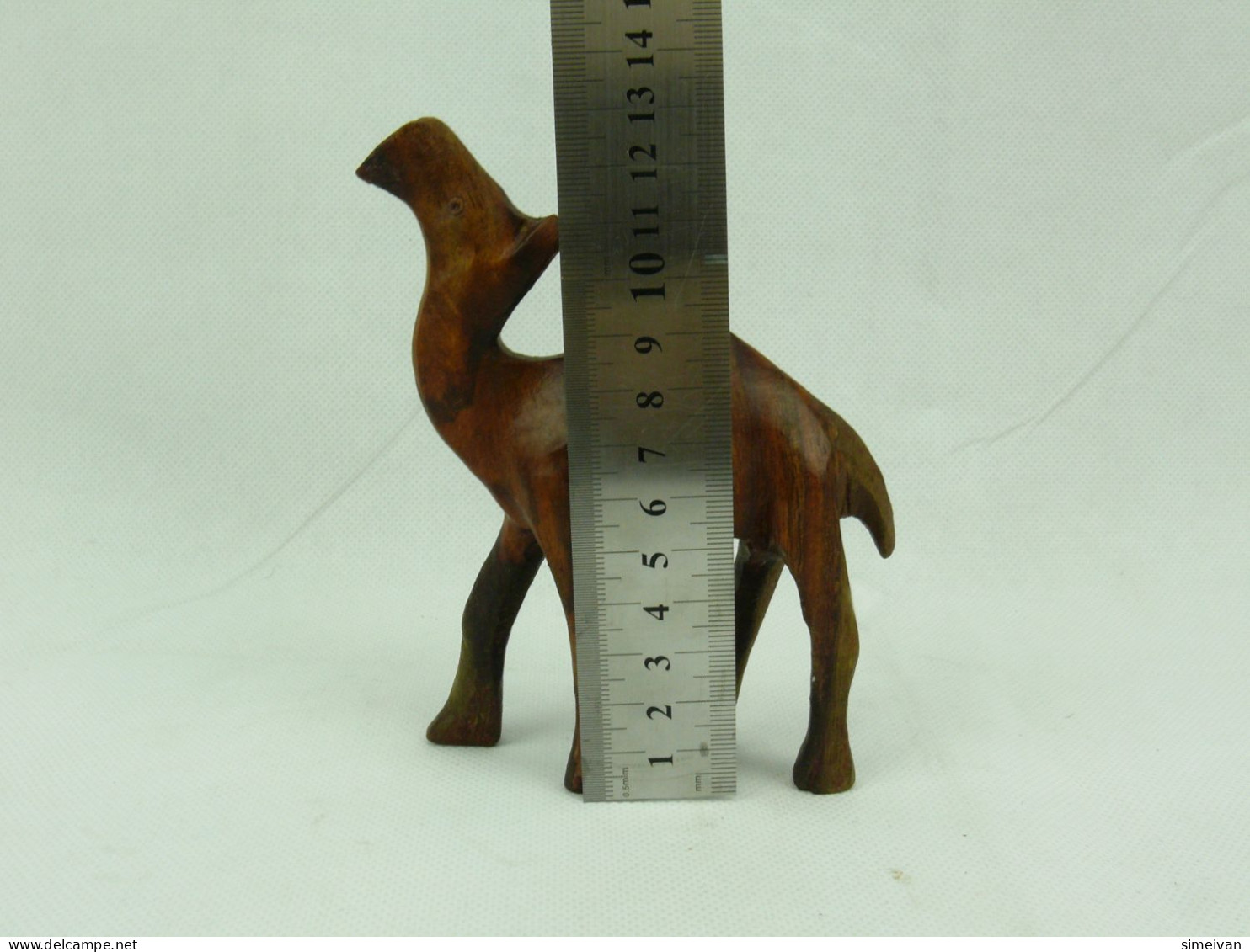 Vintage Hand-Carved Wooden CAMEL Figurine #2280