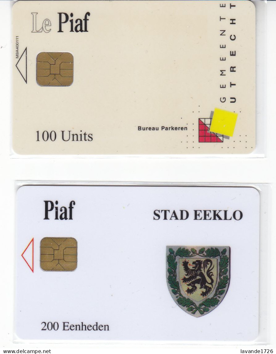 LOT De Cartes De UTRECHT Dos Blanc  Et De EEKLO  Date 10.2001  2000ex - Cartes De Stationnement, PIAF