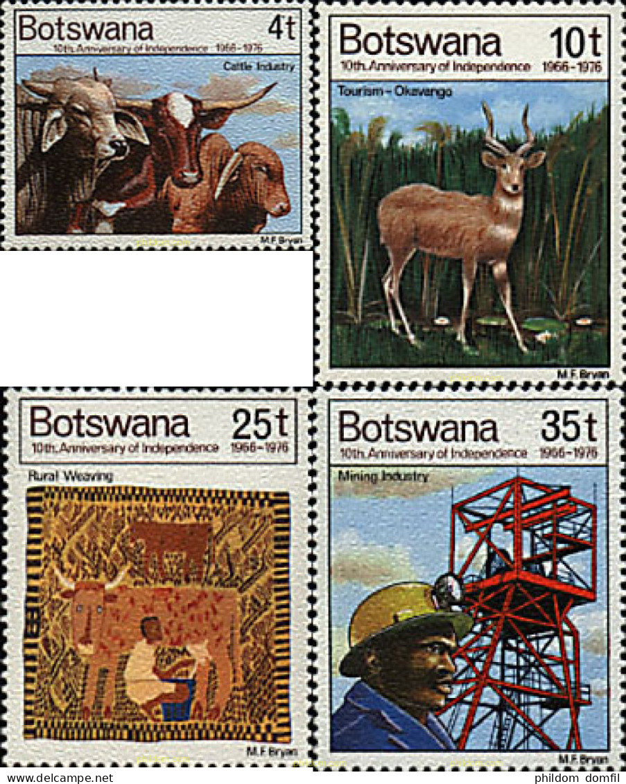 724265 MNH BOTSWANA 1976 10 ANIVERSARIO DE LA INDEPENDENCIA - Botswana (1966-...)