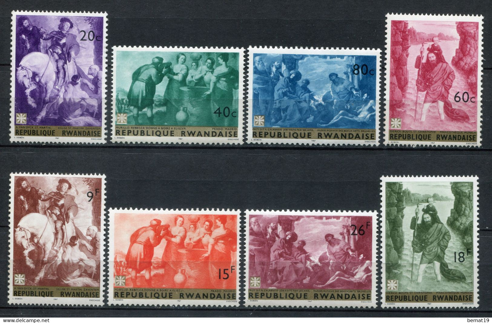 Rwanda 1967. Yvert 205-12 ** MNH. - Unused Stamps