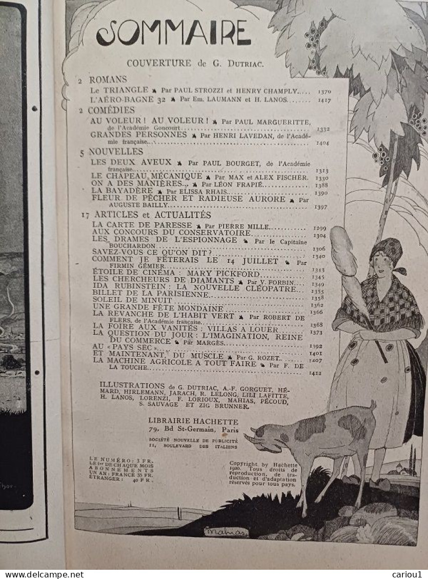 C1 Lectures Pour Tous 07 1920 L AERO BAGNE 32 Laumann LANOS SF Couv DUTRIAC - Vóór 1950