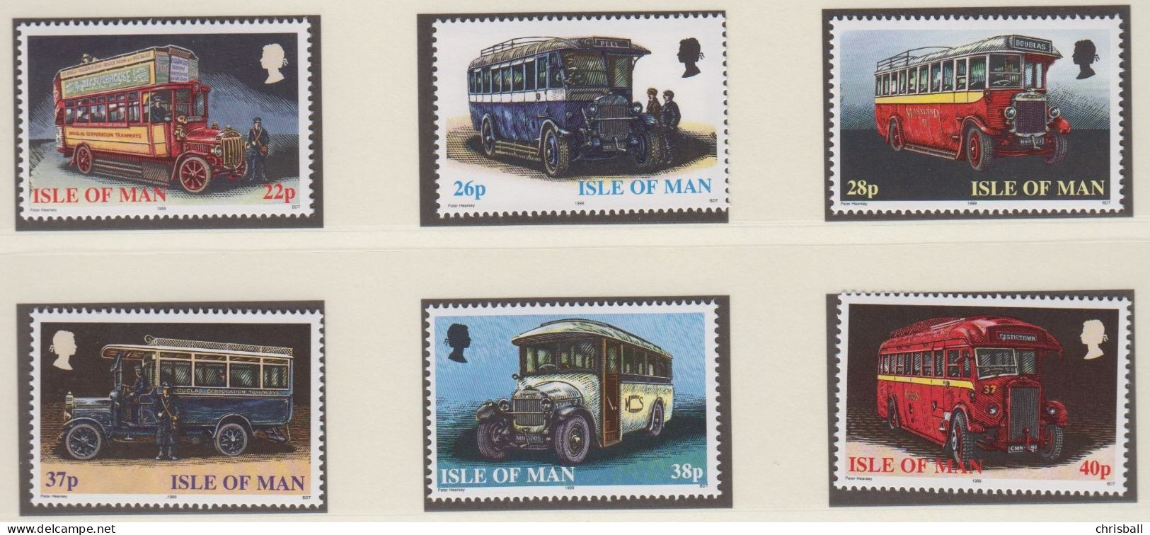 Isle Of Man 1999 Buses Set 6 Unmounted Mint - Man (Ile De)