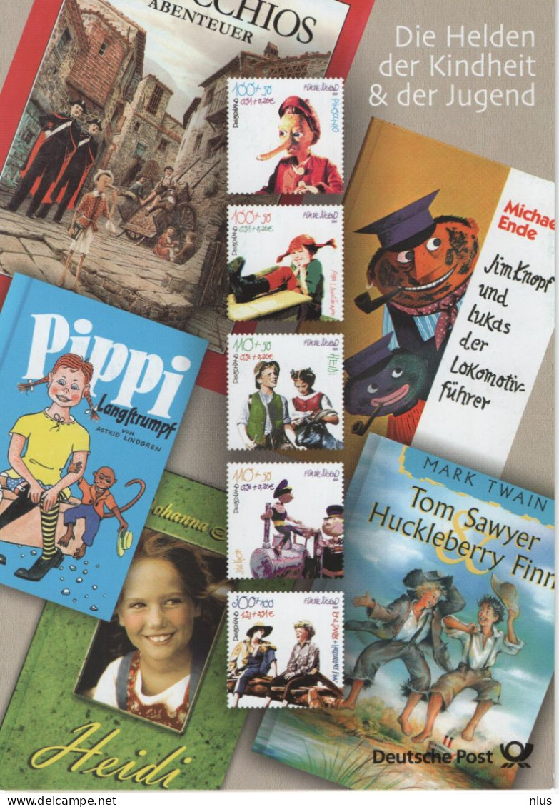 Germany Deutschland 2001 Für Die Jugend Figuren Aus Kinder & Jugendbüchern Children's Literature Kinderliteratur, Berlin - 2001-2010