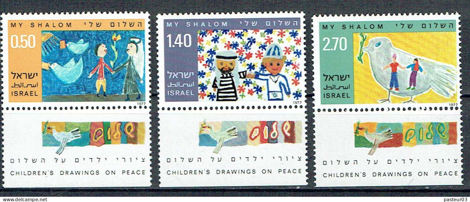631 à 633 Israël Avec Tabs Desins D'enfants - Nuovi (con Tab)