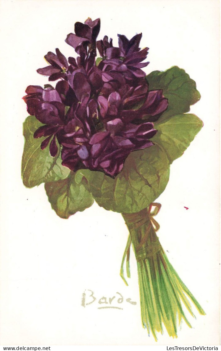 FLEURS - Violette Amiral Avellan - Bouquet De Violettes - Bardes - Carte Postale Ancienne - Bloemen