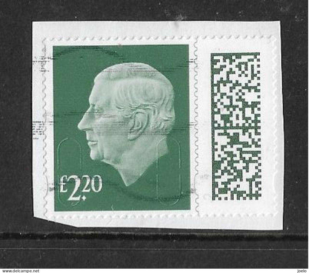 GB 2023 KC Lll MACHIN DEFINITIVE BARCODE £2.20 - Gebruikt