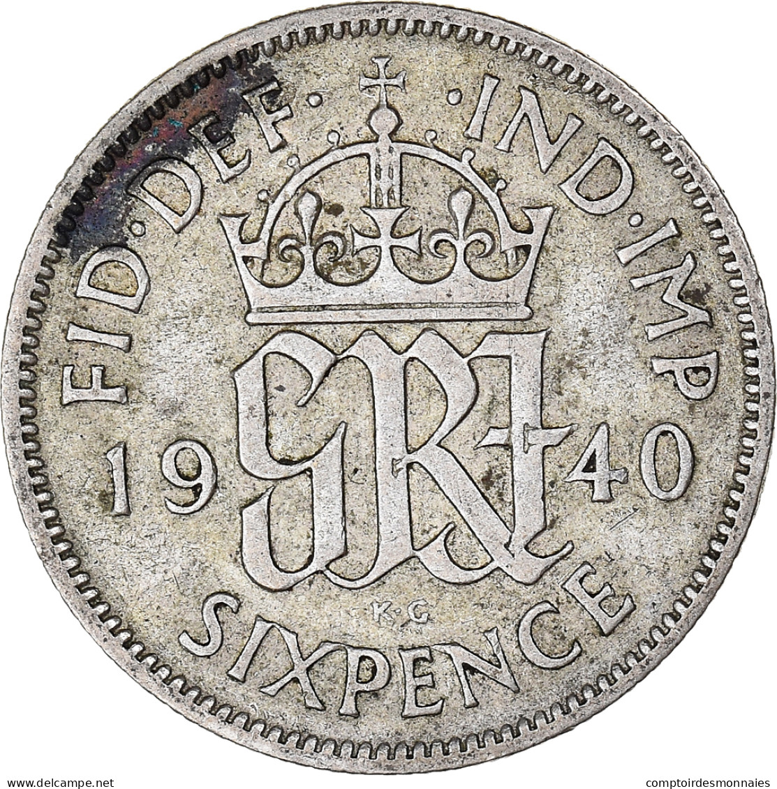 Monnaie, Grande-Bretagne, 6 Pence, 1940 - H. 6 Pence