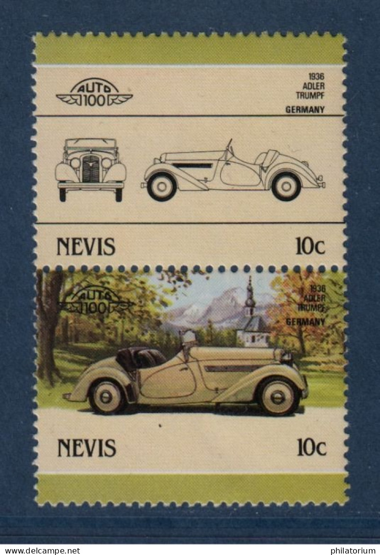 Nevis, YV , Mi 348, 349, SG 360, 361, Adler "Trumpf", 1936 , - Anguilla (1968-...)