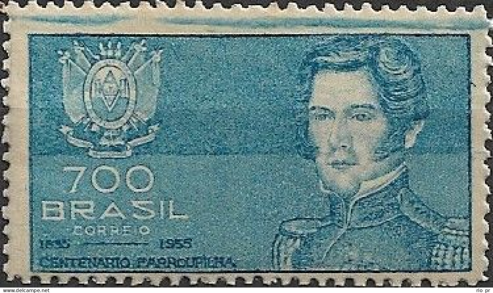 BRAZIL - CENTENARY OF FARRAPOS REVOLUTION (BENTO GONÇALVES, BLUE, 700 RÉIS, W/TAB) 1935 - MH - Nuevos