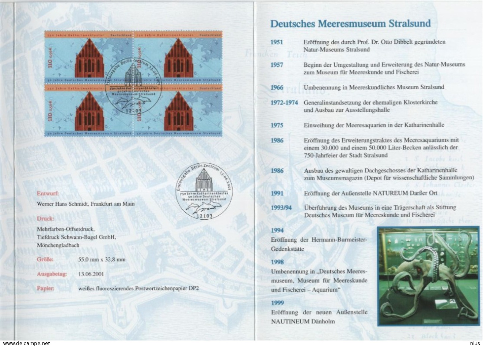 Germany Deutschland 2001 Katharinenkloster & Meeresmuseum, Maritime Museum, Stralsund, Dolphin Delphin, Berlin - 2001-2010