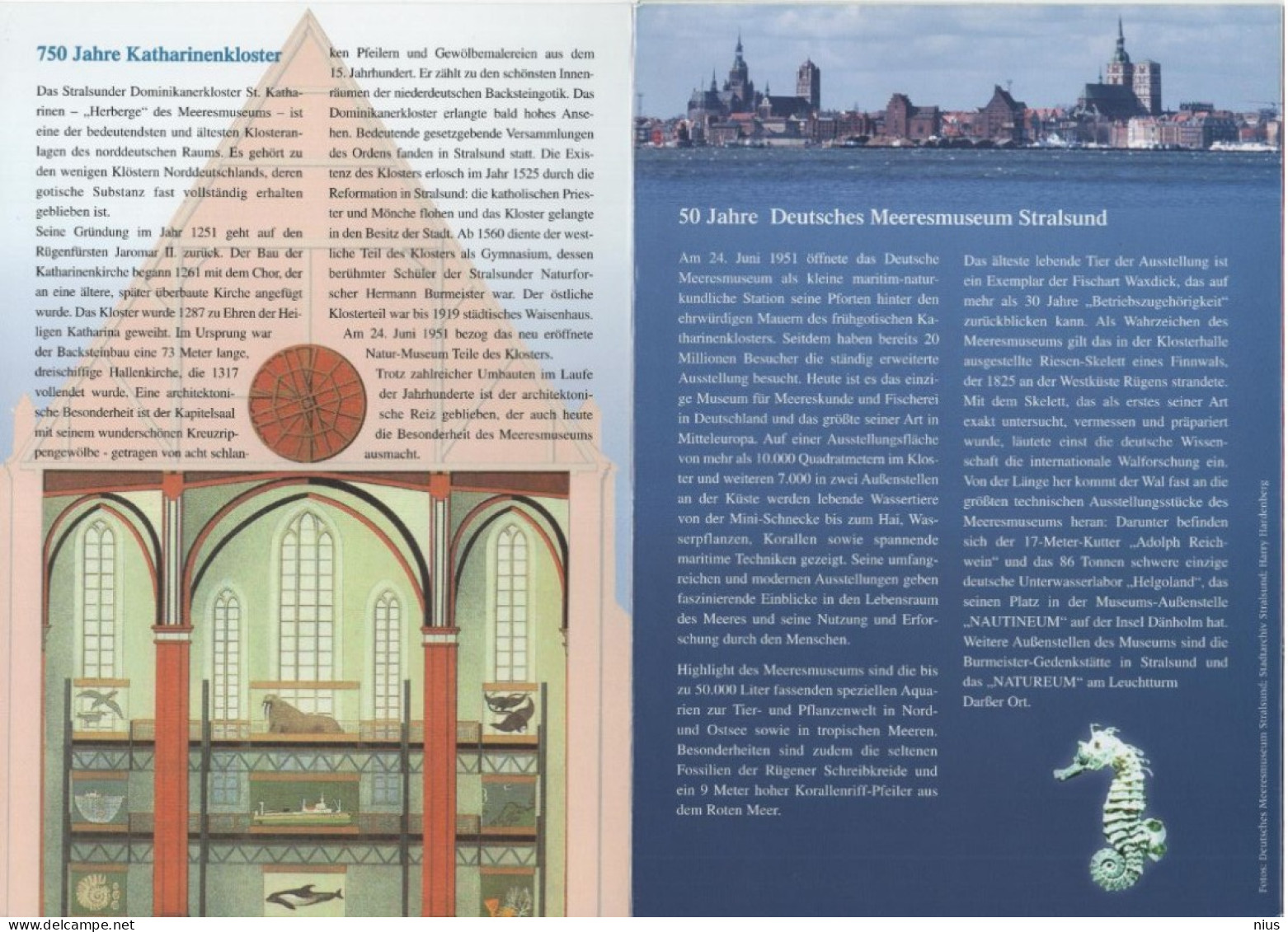 Germany Deutschland 2001 Katharinenkloster & Meeresmuseum, Maritime Museum, Stralsund, Dolphin Delphin, Berlin - 2001-2010