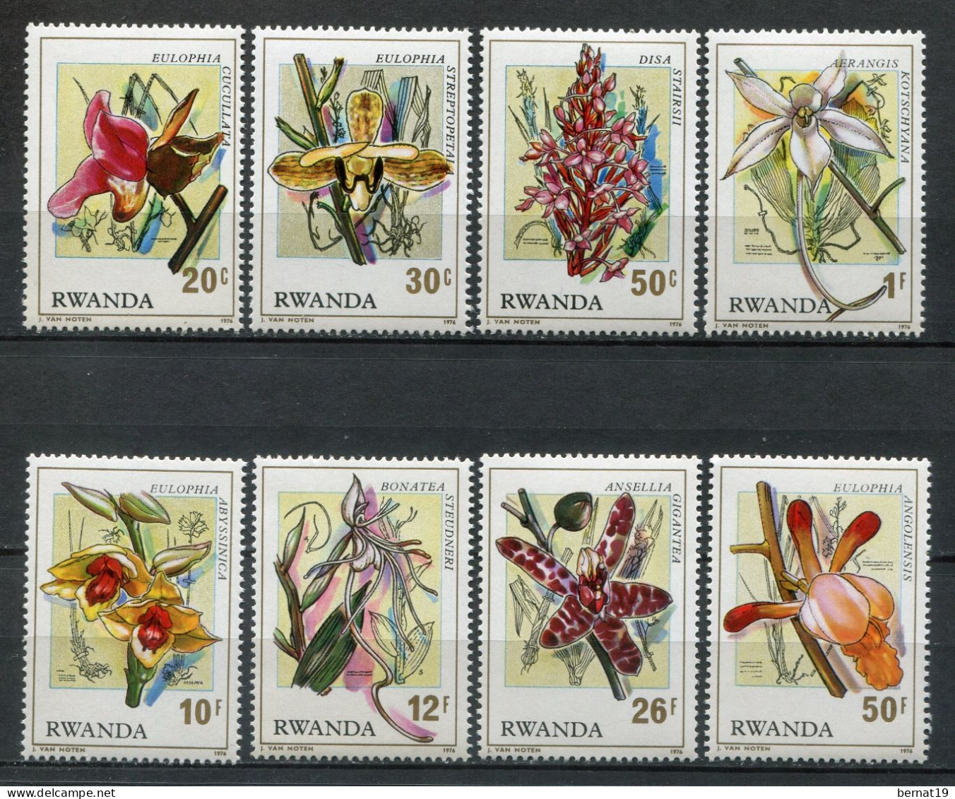 Rwanda 1976. Yvert 753-60 ** MNH. - Unused Stamps