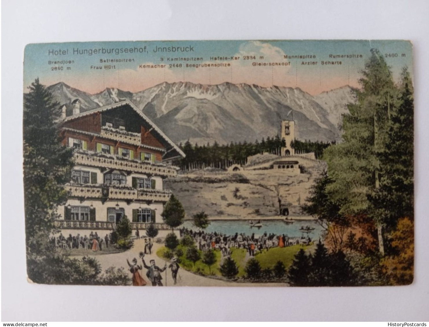 Hotel Hungerburgseehof, See, Aussichtswarte, Innsbruck, 1910 - Innsbruck