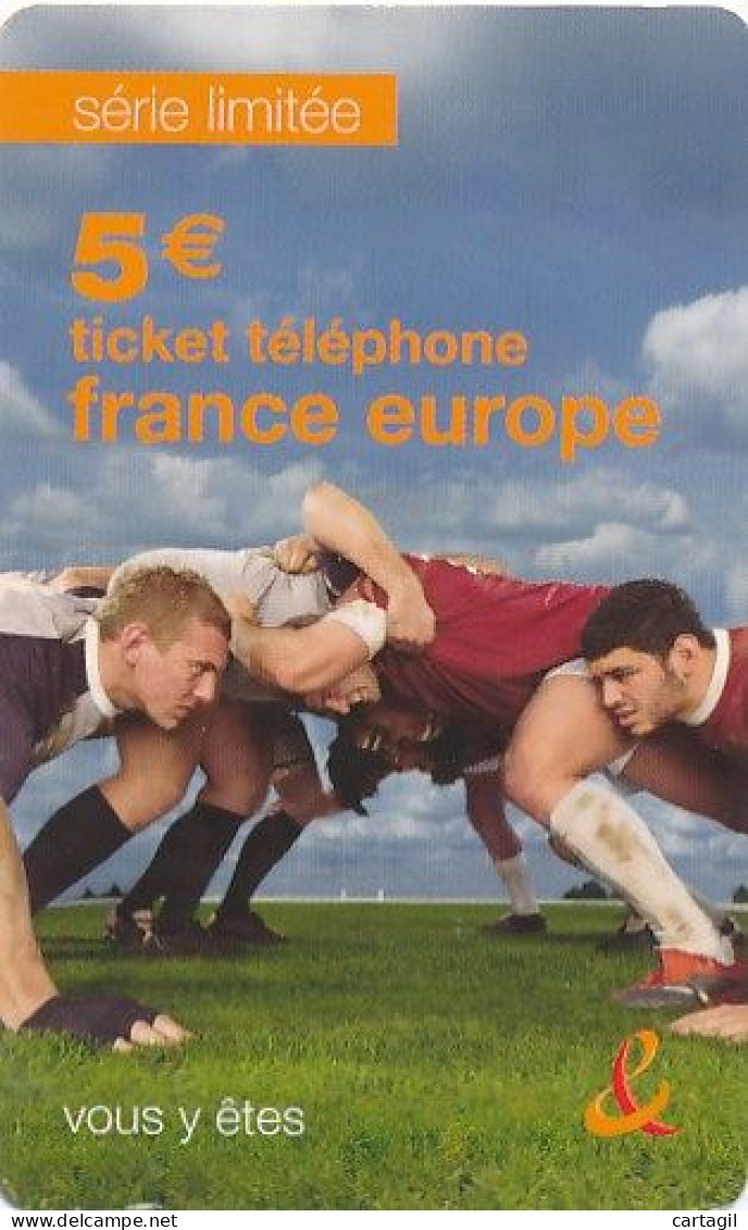 Ticket Téléphone France Europe 5€ (motif, état Etc  Voir Scans)+port - Altri & Non Classificati