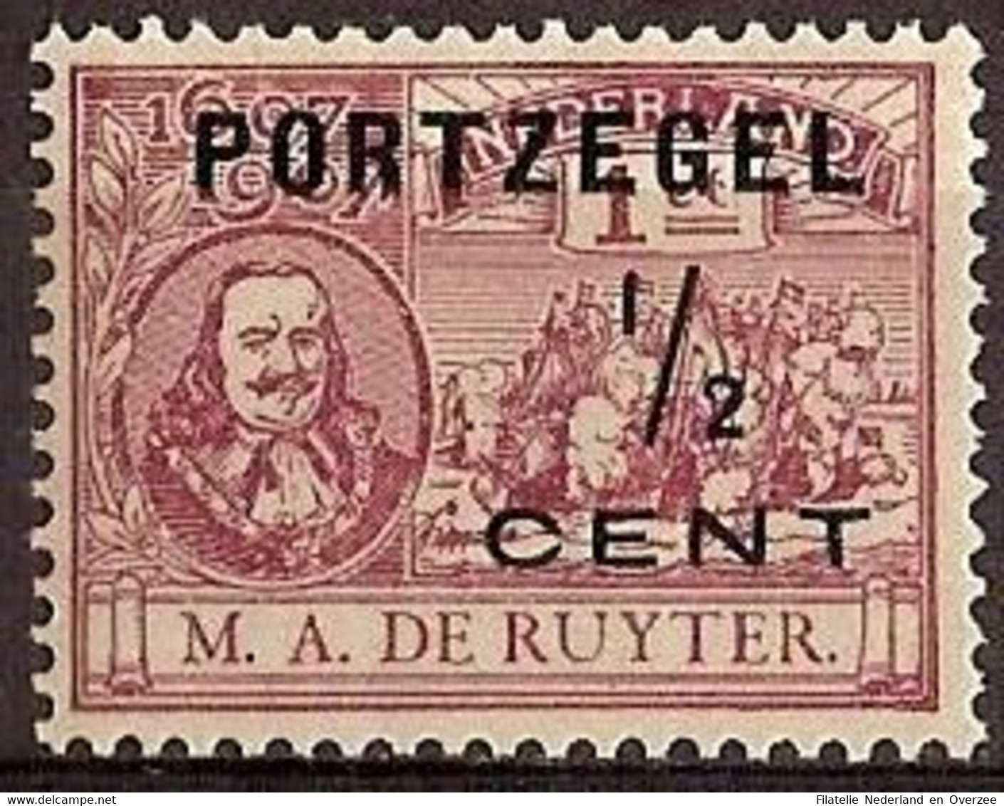 Nederland 1907 Port 31 Ongebruikt/MH Michiel De Ruyter Met Overdruk, Taxe, Tax - Strafportzegels