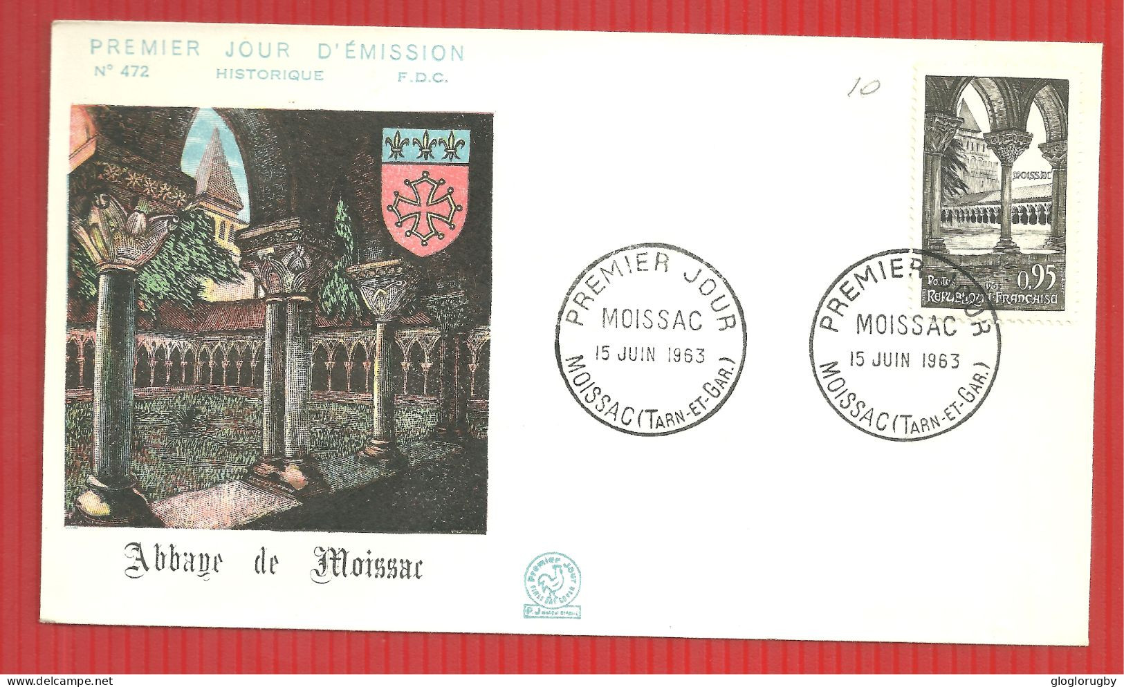 FDC ABBAYE DE MOISSAC 15 6 1963 - Klöster