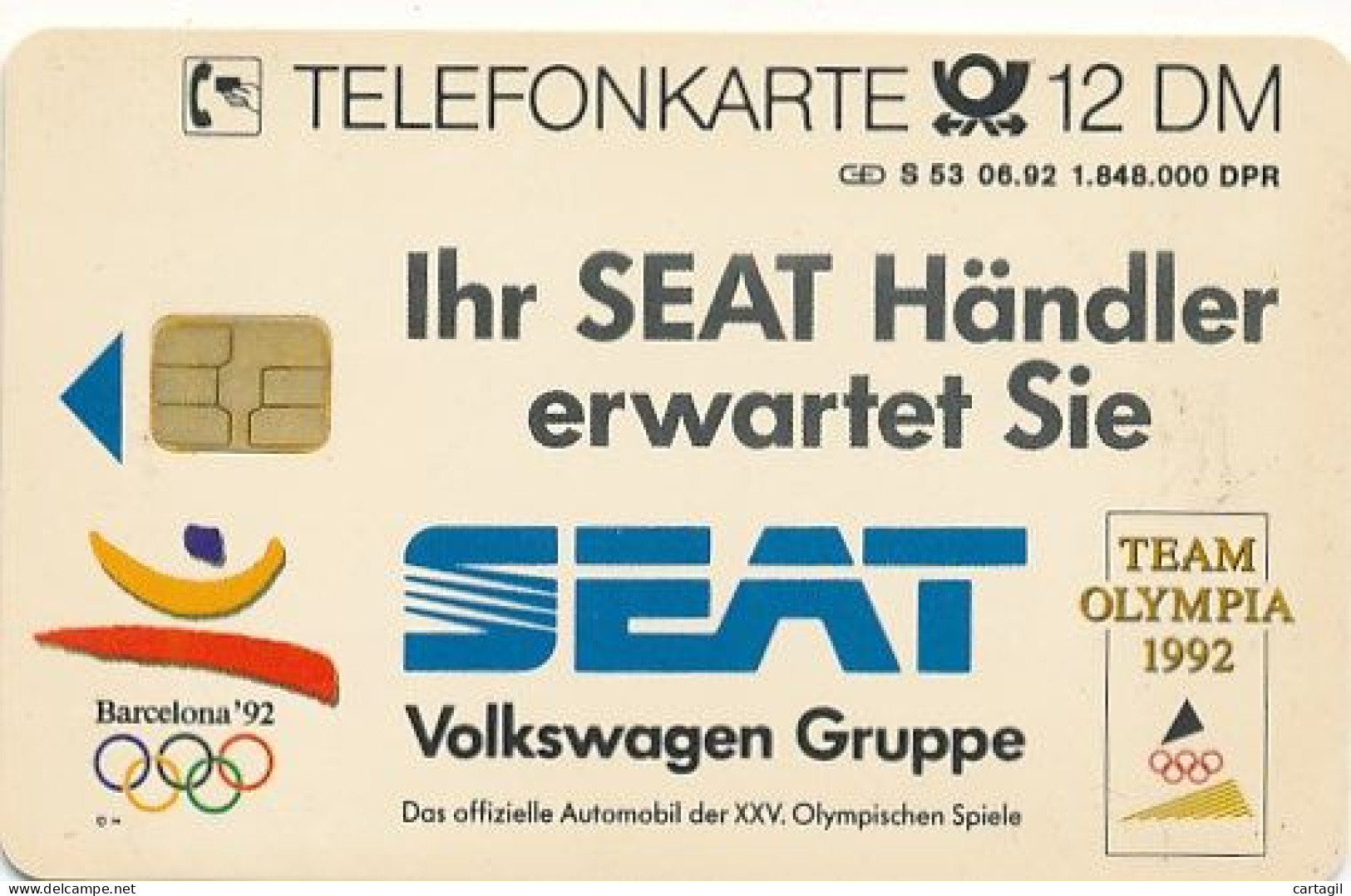 Carte Téléphonique Allemagne 12DM  (motif, état, Etc  Voir Scans)+port - S-Series : Taquillas Con Publicidad De Terceros