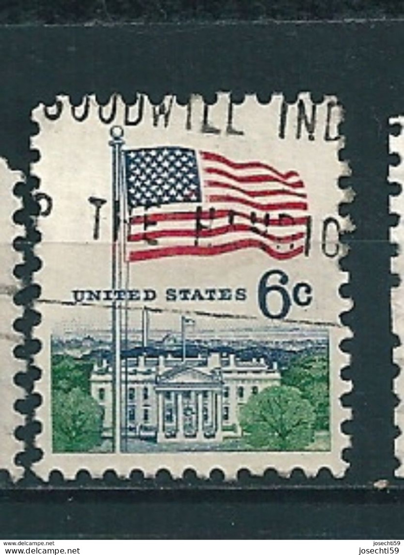 N° 842 Drapeau Et Maison Blanche    Stamp Etats Unis D' Amérique Timbre USA  (1967) - Gebruikt