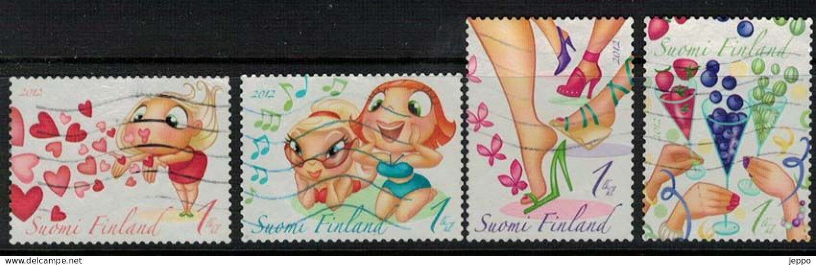 2012 Finland, Kisses Blown, Complete Set Used. - Used Stamps