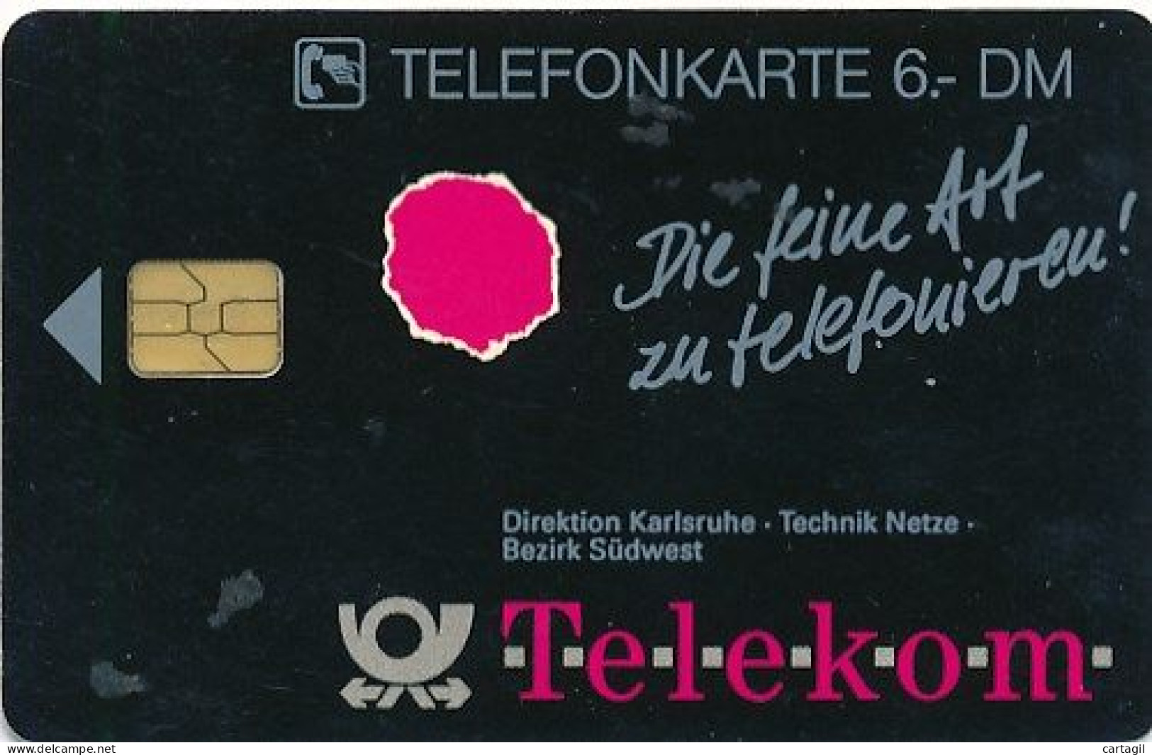 Carte Téléphonique Allemagne 6DM  (motif, état, Etc  Voir Scans)+port - A + AD-Reeks :  Advertenties Van D. Telekom AG